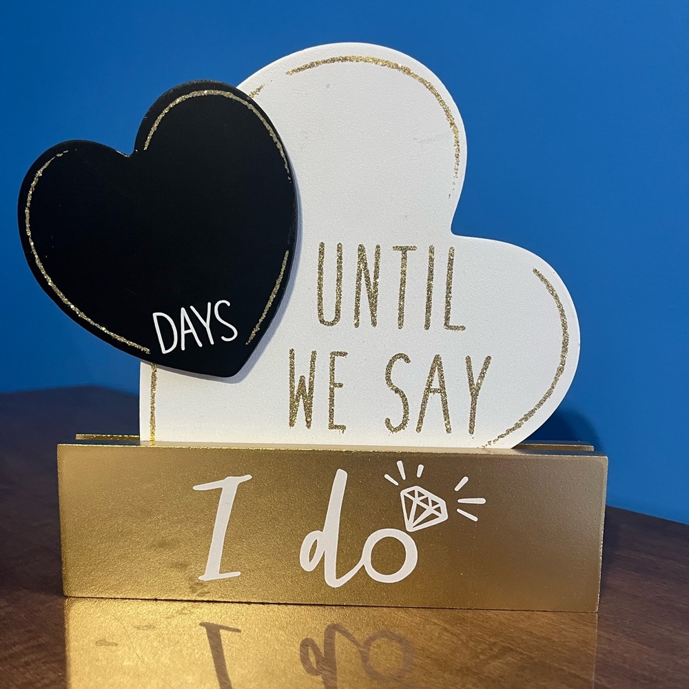 Countdown to I Do Chalkboard